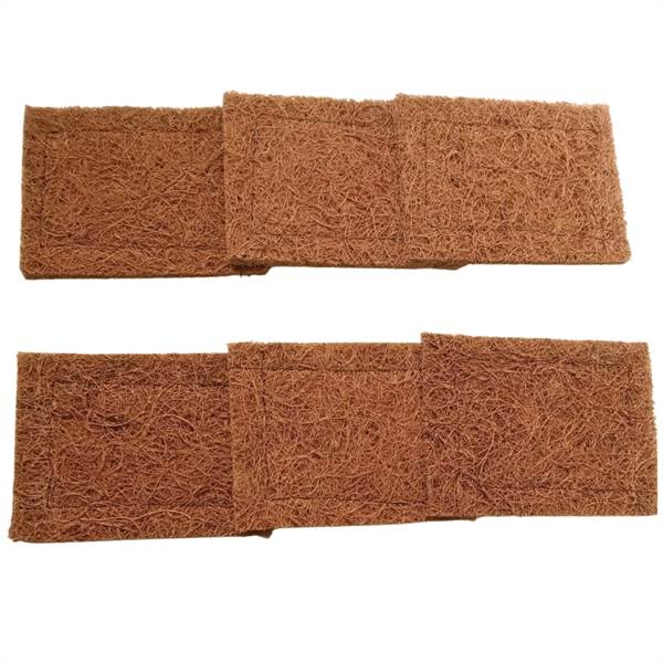 Bio Degradable Coconut Coir Natural Organic Vessel Wash Scrubber with Cotton Stitch Pack of 12